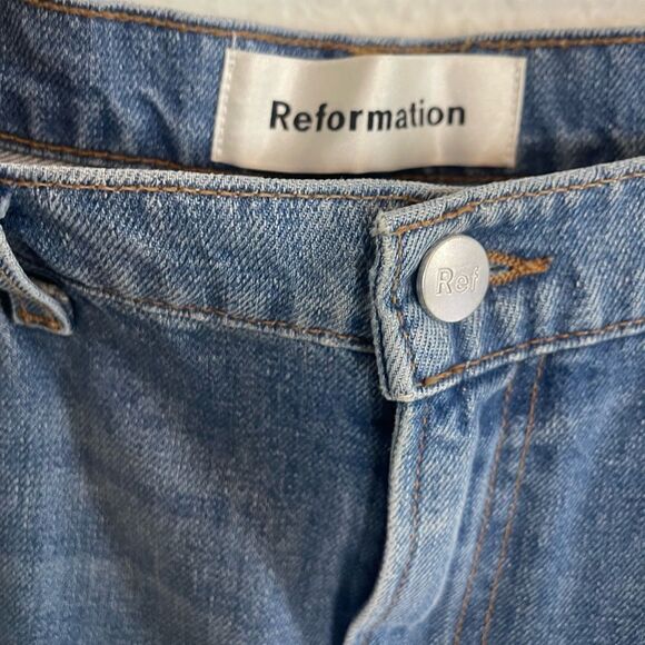 Reformation Julia High Cigarette Distressed Jean. NWT 30 - Picture 8 of 11